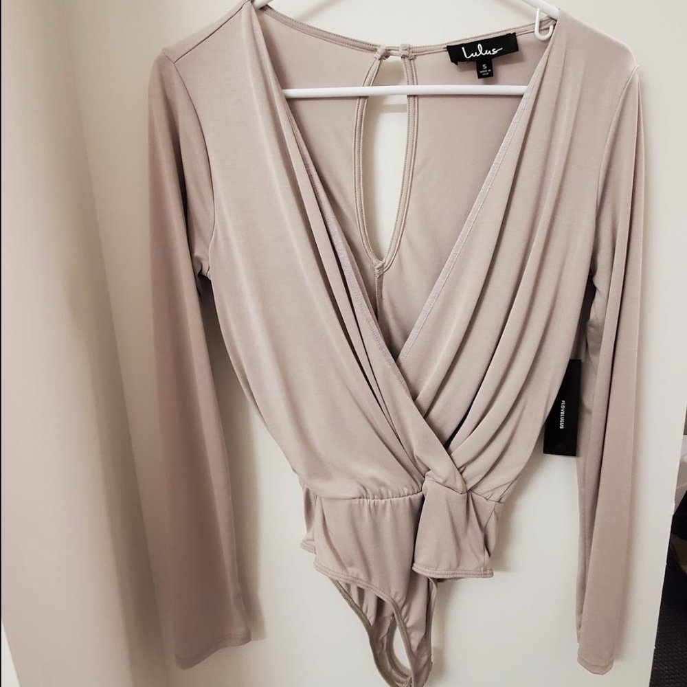 Lulus Striking Looks Long Sleeve Bodysuit